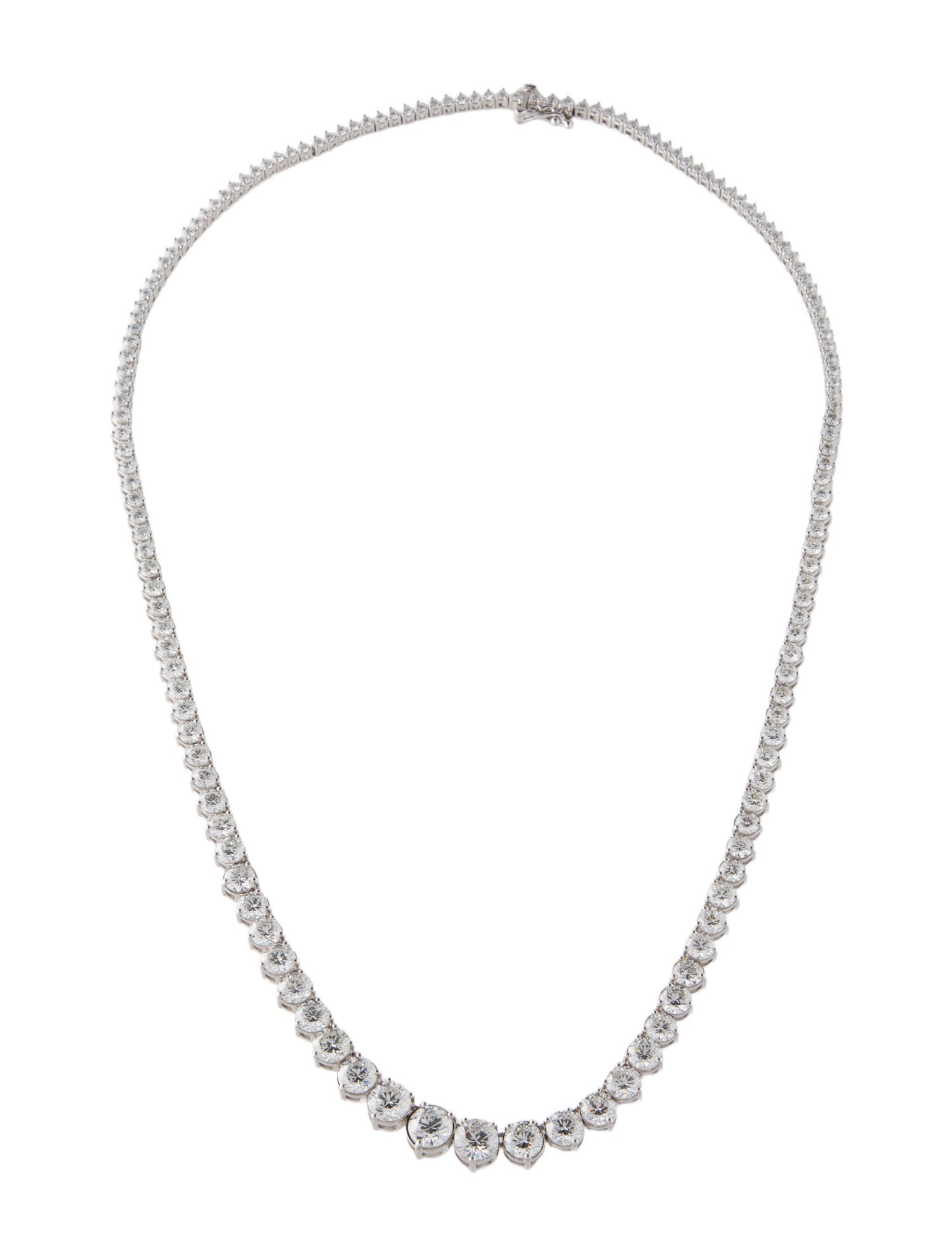 Badgley Mischka 14K 15.08ctw Lab-Grown Diamond Rivière Necklace