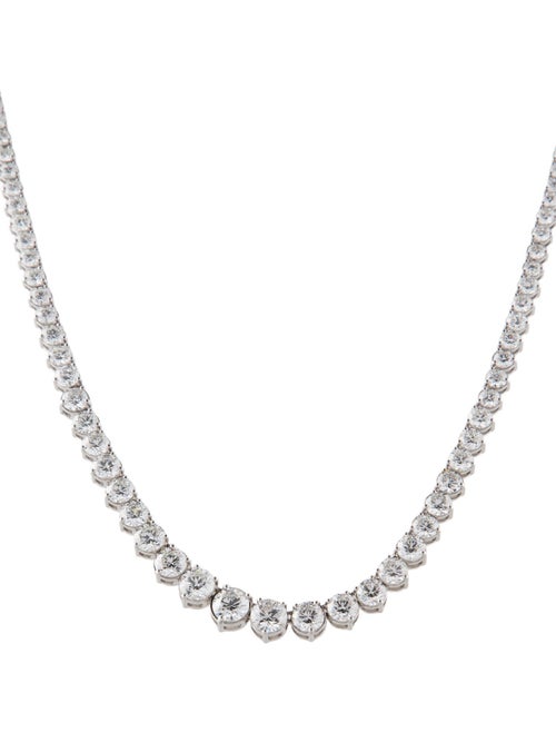 Badgley Mischka 14K 15.08ctw Lab-Grown Diamond Rivière Necklace