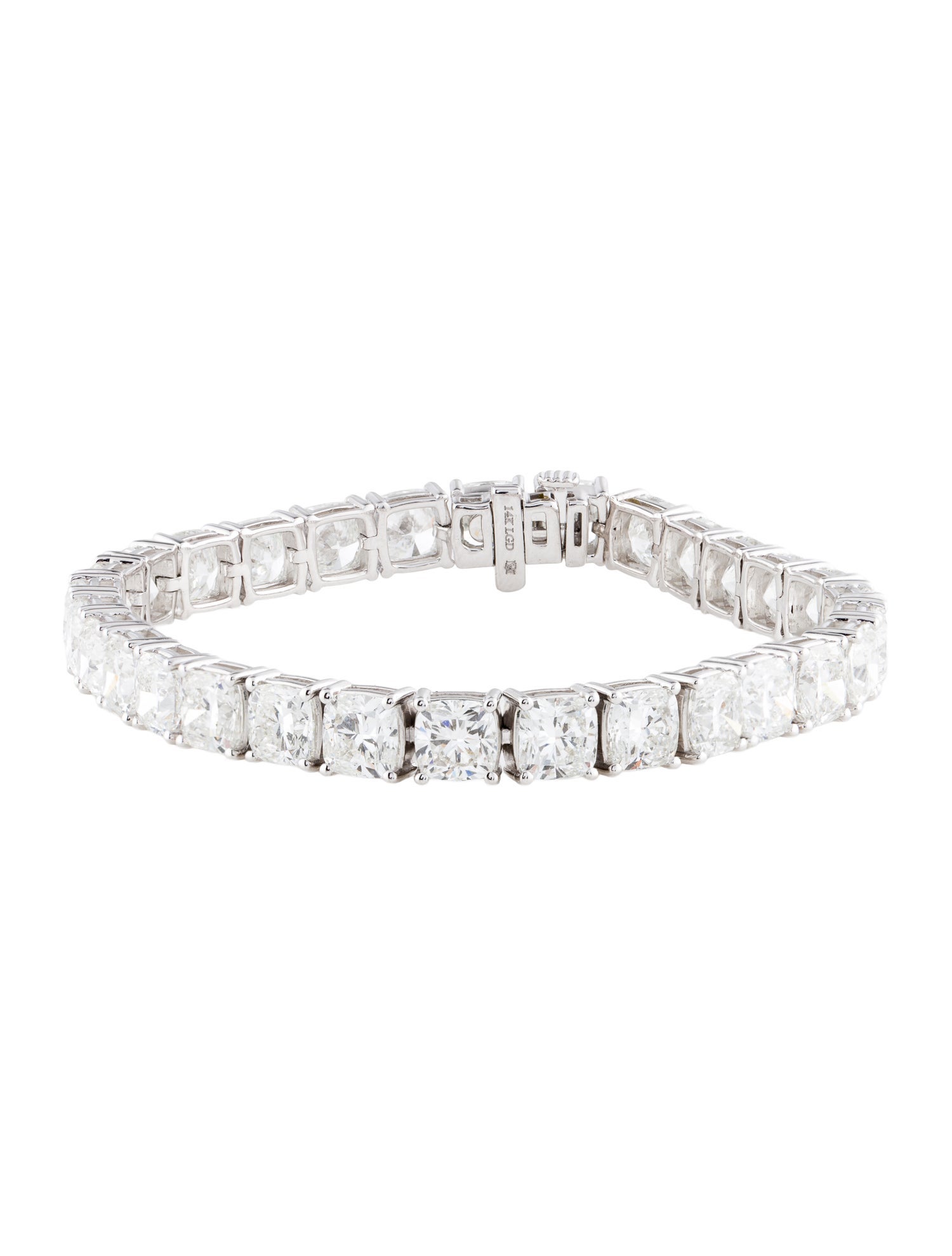 Badgley Mischka 14K 27.25ctw Lab-Grown Diamond Tennis Bracelet