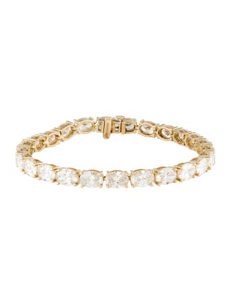 Badgley Mischka 14K 16.50ctw Lab-Grown Diamond Tennis Link Bracelet
