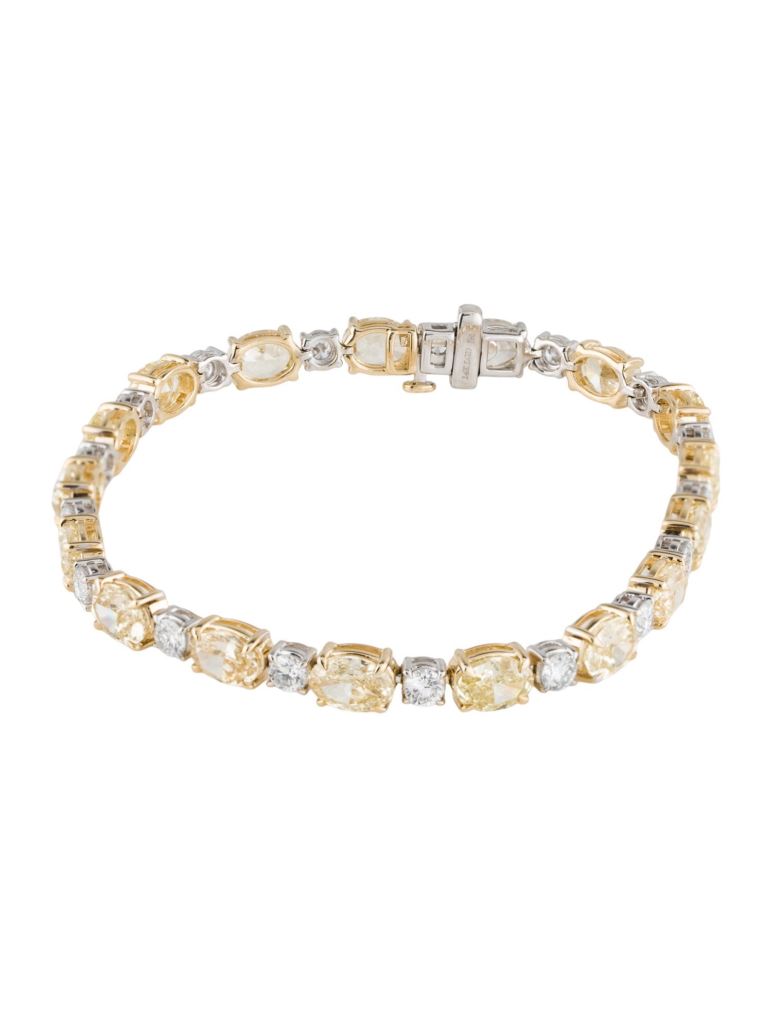 Badgley Mischka 14K 12.41ctw Lab-Grown Diamond Tennis Link Bracelet