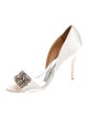 Badgley Mischka Satin Printed D'Orsay Pumps