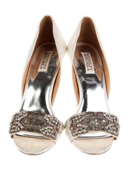 Badgley Mischka Satin Printed D'Orsay Pumps