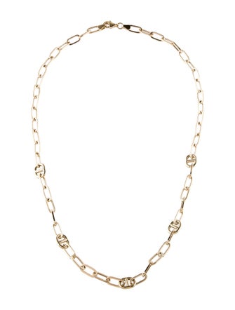 Badgley Mischka 14K Oval & Anchor Link Chain Necklace