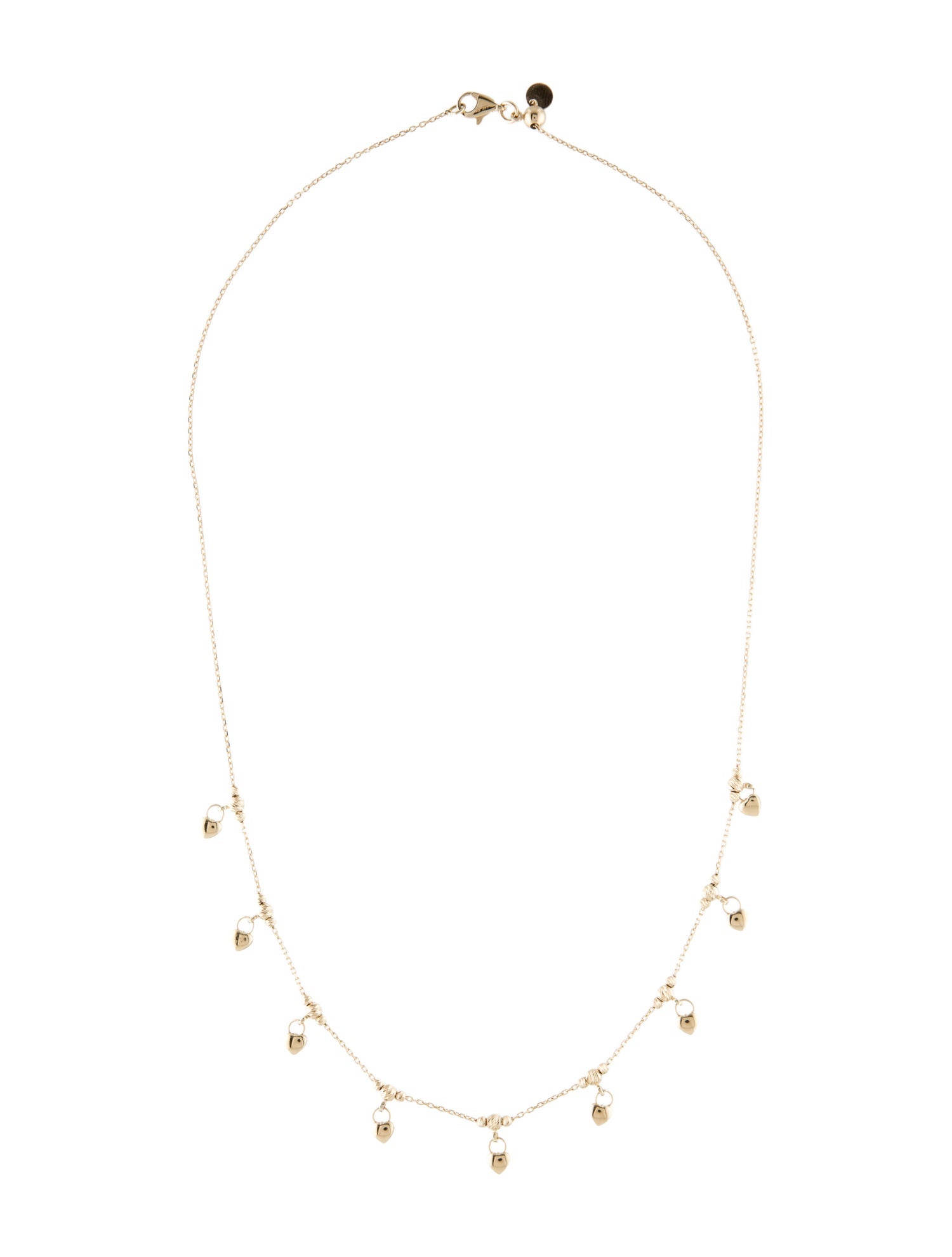 Badgley Mischka 14K Heart Station Necklace