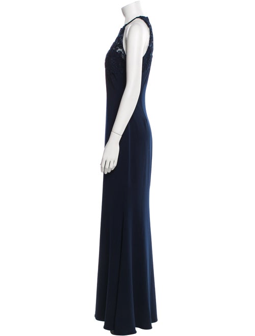 Badgley Mischka Halterneck Long Dress
