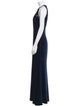 Badgley Mischka Halterneck Long Dress
