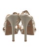 Badgley Mischka Satin Crystal Embellishments Slides