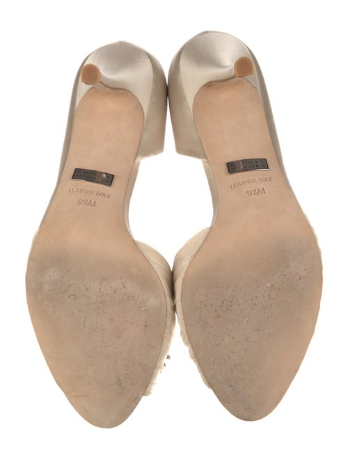 Badgley Mischka Satin Crystal Embellishments D'Orsay Pumps