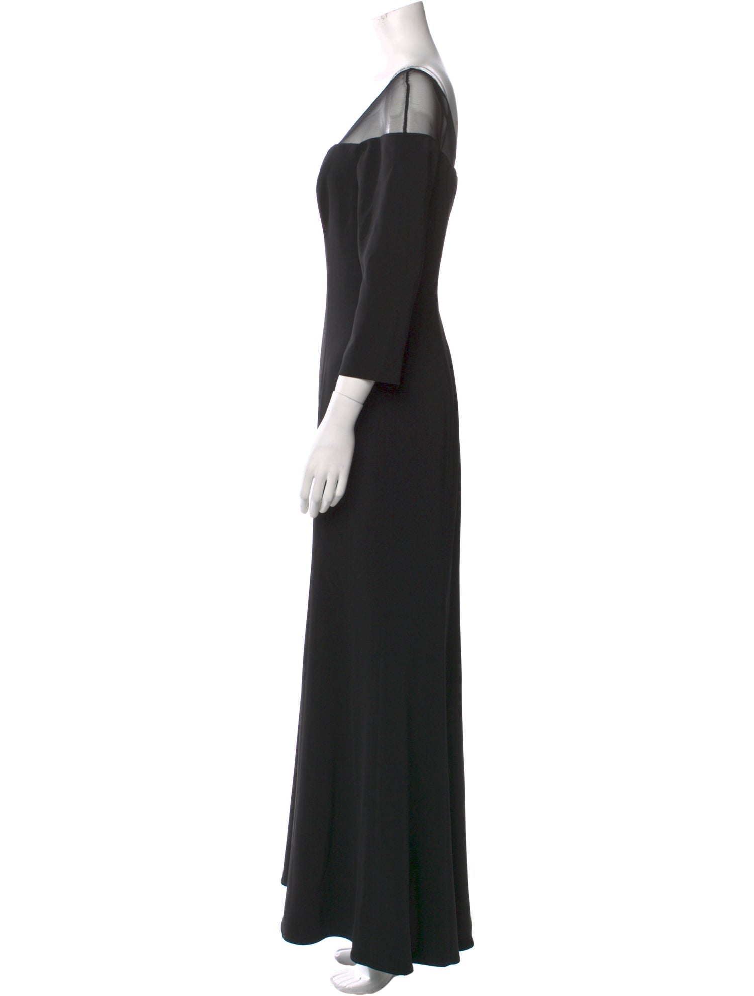 Badgley Mischka V-Neck Long Dress