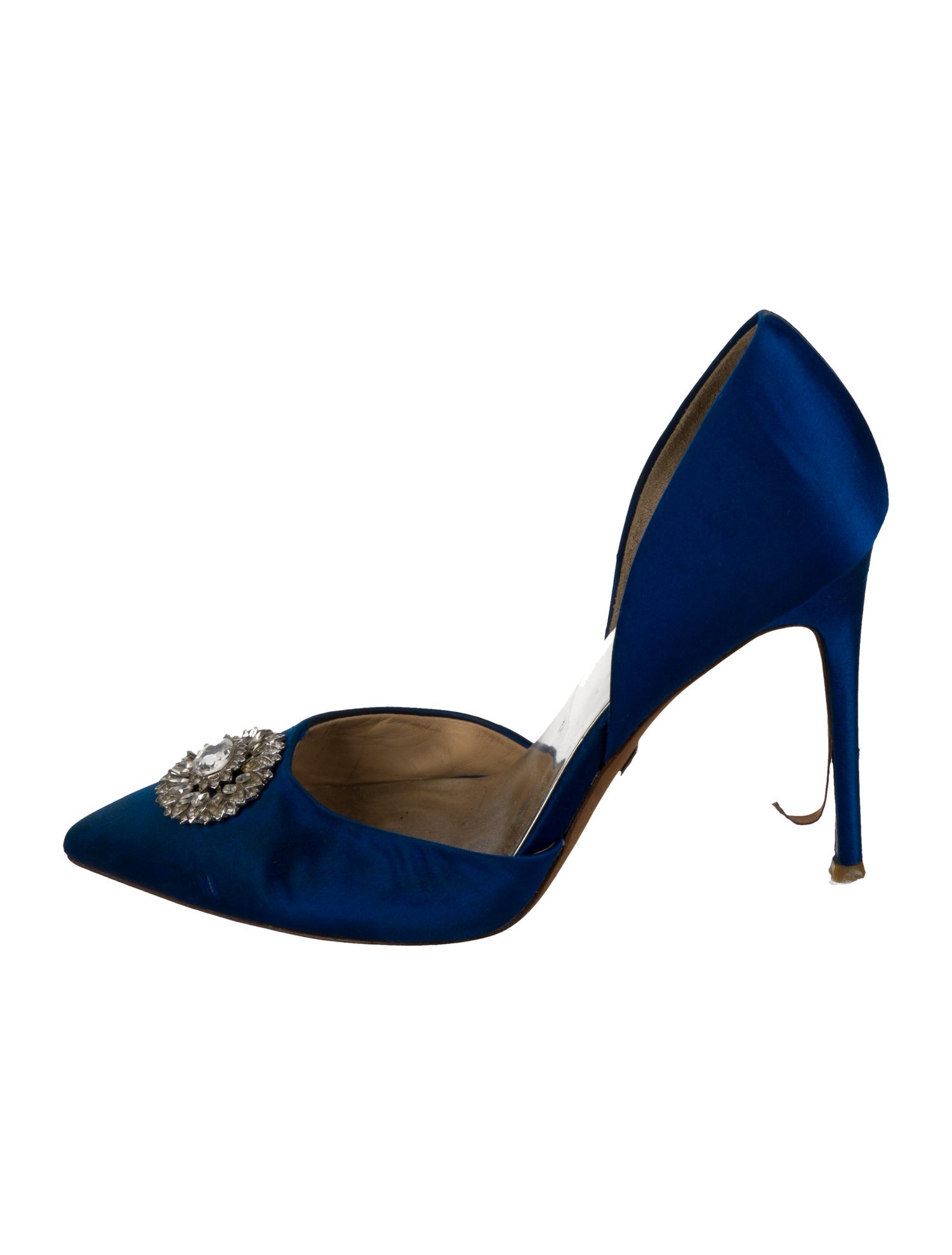 Badgley Mischka Satin Graphic Print D'Orsay Pumps