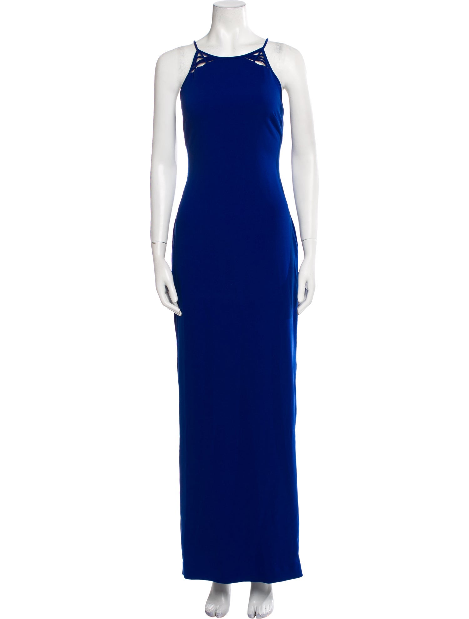 Badgley Mischka Scoop Neck Long Dress