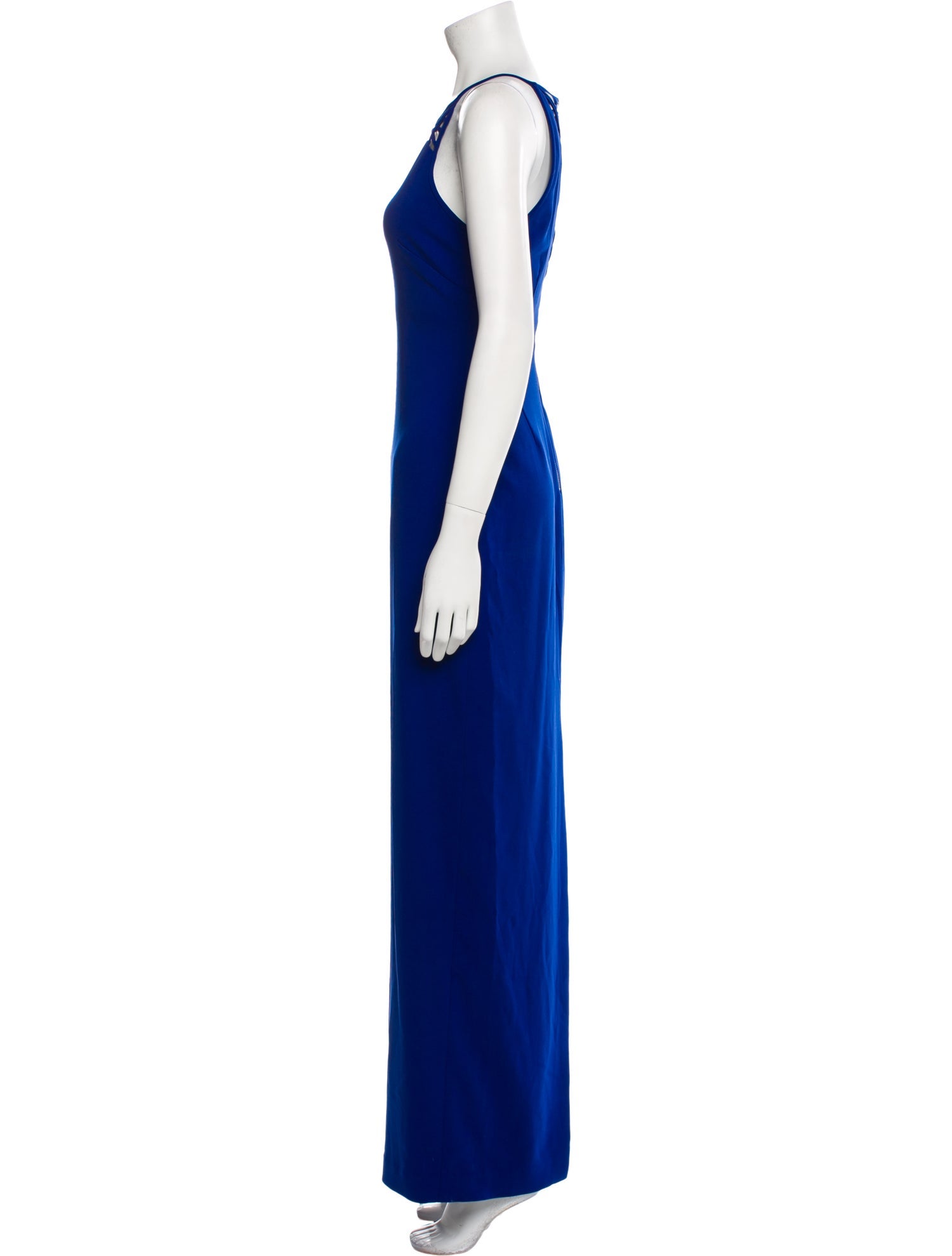 Badgley Mischka Scoop Neck Long Dress
