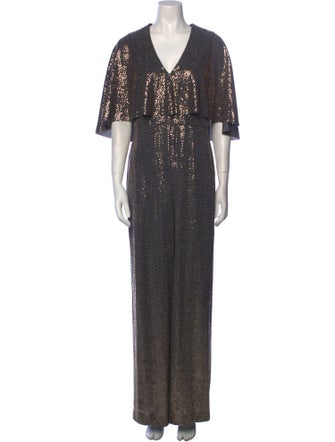 Badgley Mischka V-Neck Jumpsuit