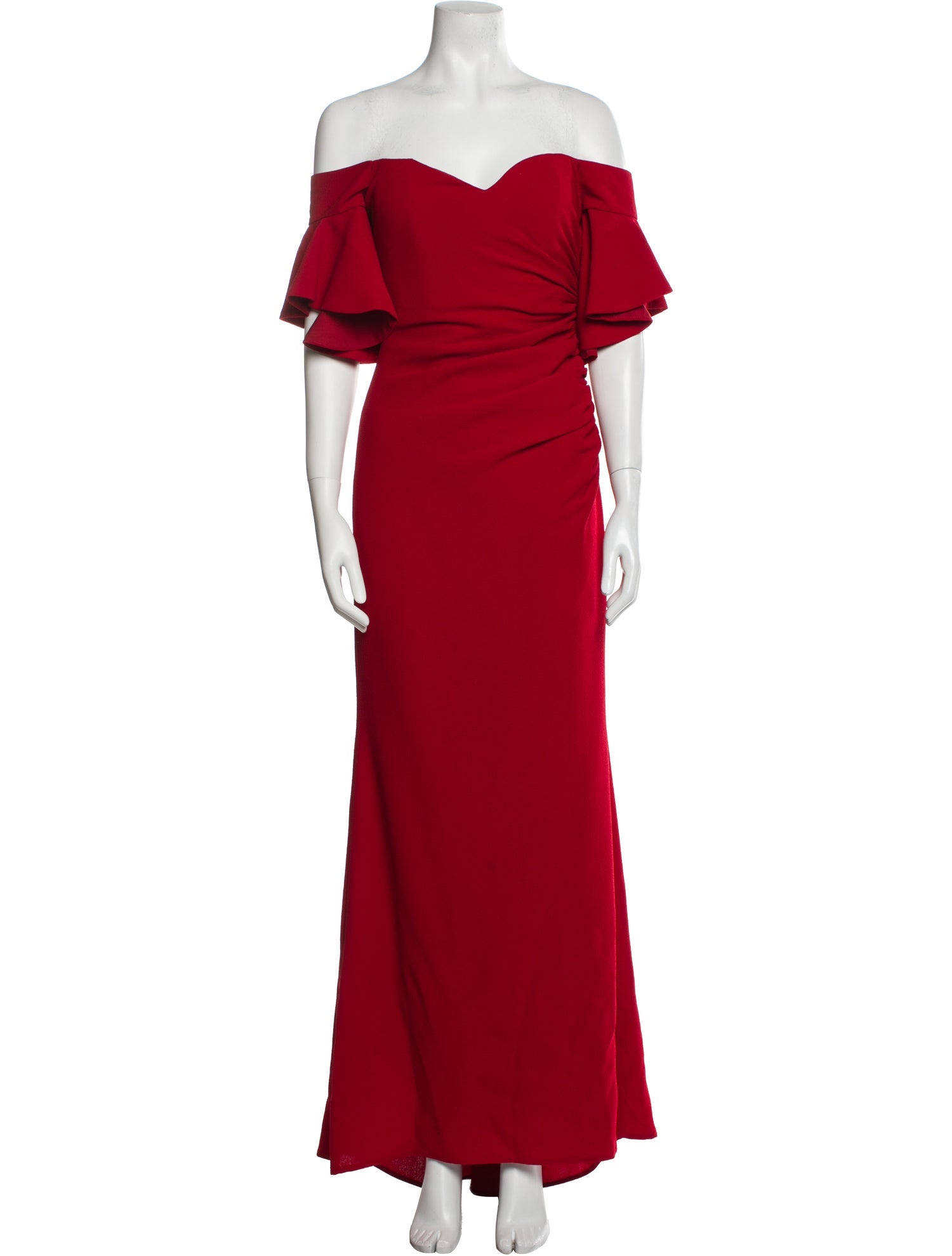 Badgley Mischka Off-The-Shoulder Long Dress