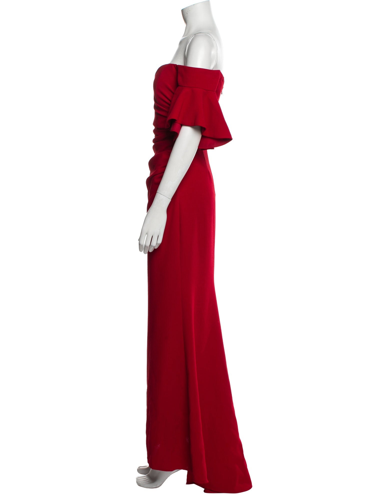 Badgley Mischka Off-The-Shoulder Long Dress