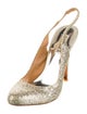 Badgley Mischka Glitter Slingback Pumps