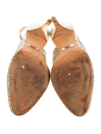 Badgley Mischka Glitter Slingback Pumps