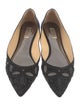 Badgley Mischka Satin Crystal Embellishments Flats