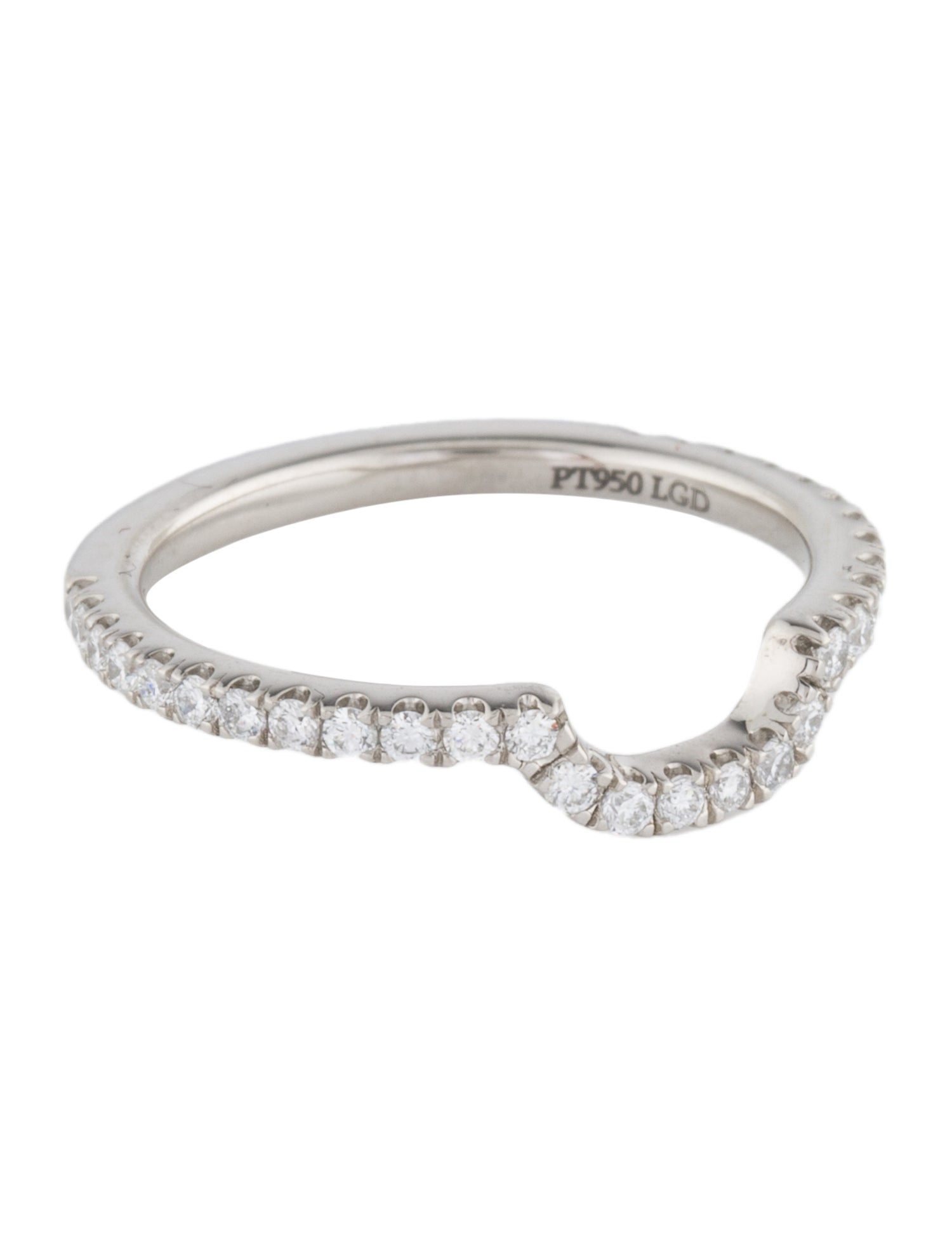 Badgley Mischka Platinum Lab-Grown Diamond Wedding Band