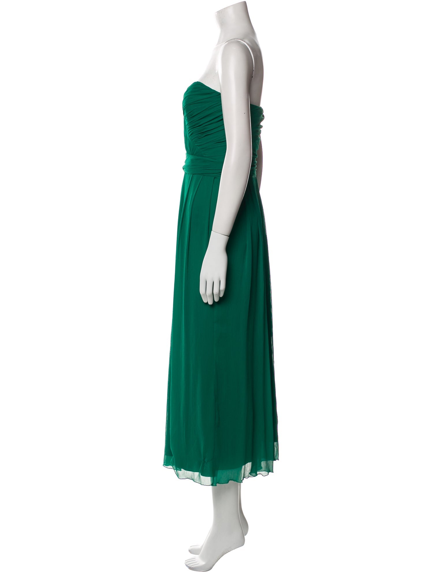 Badgley Mischka Strapless Midi Length Dress