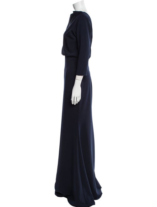 Badgley Mischka Bateau Neckline Long Dress