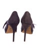 Badgley Mischka Suede Feather Trim Pumps
