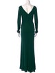 Badgley Mischka Bateau Neckline Long Dress