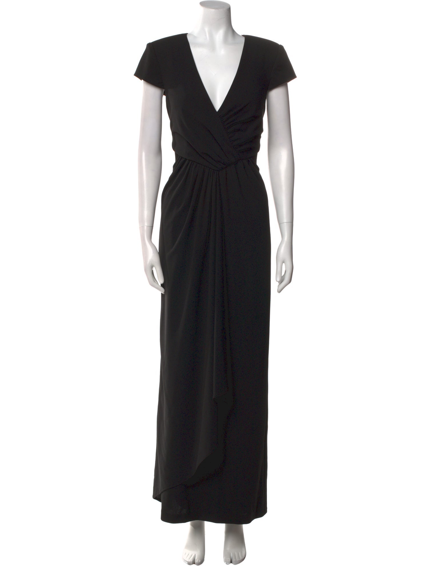 Badgley Mischka V-Neck Long Dress