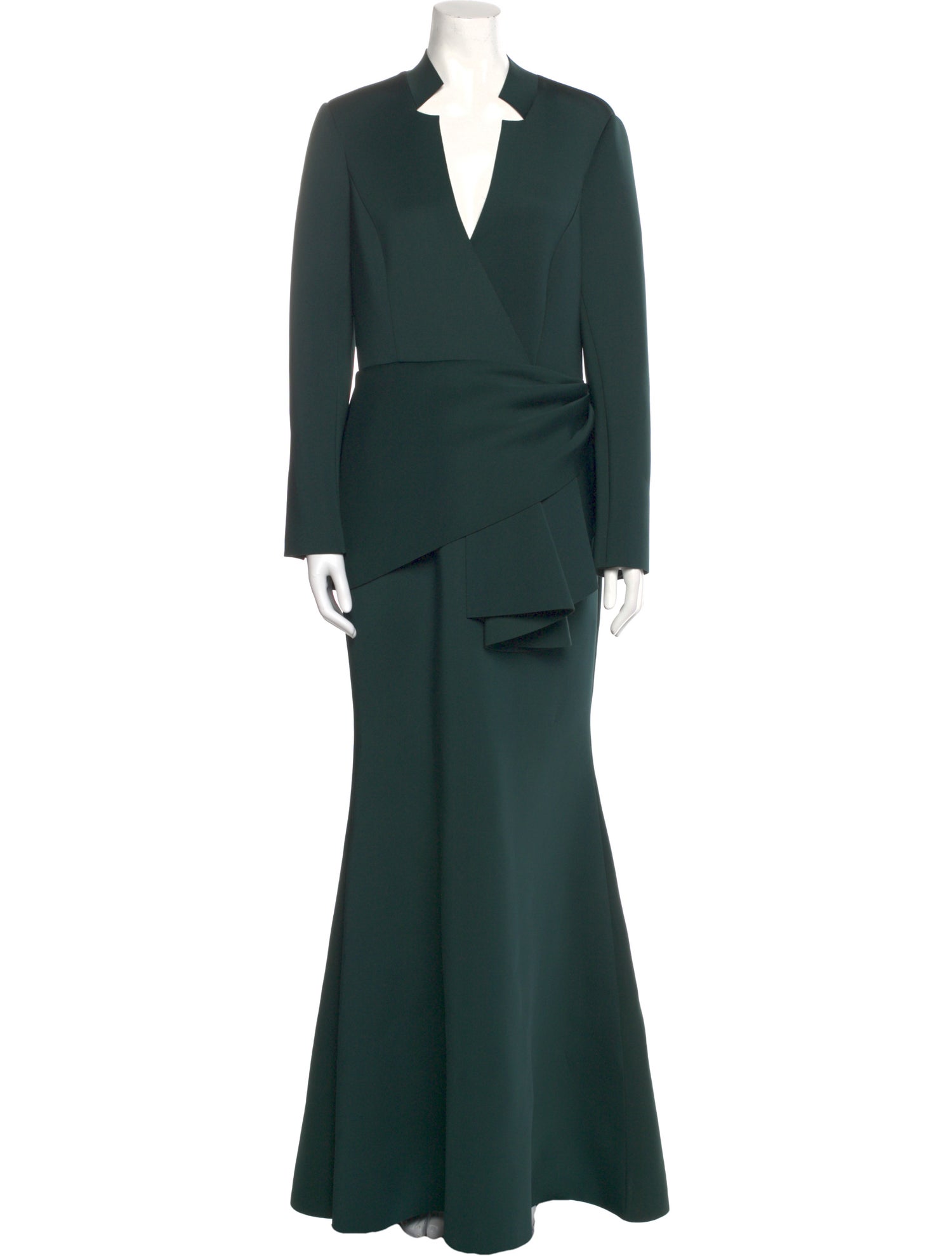 Badgley Mischka V-Neck Long Dress