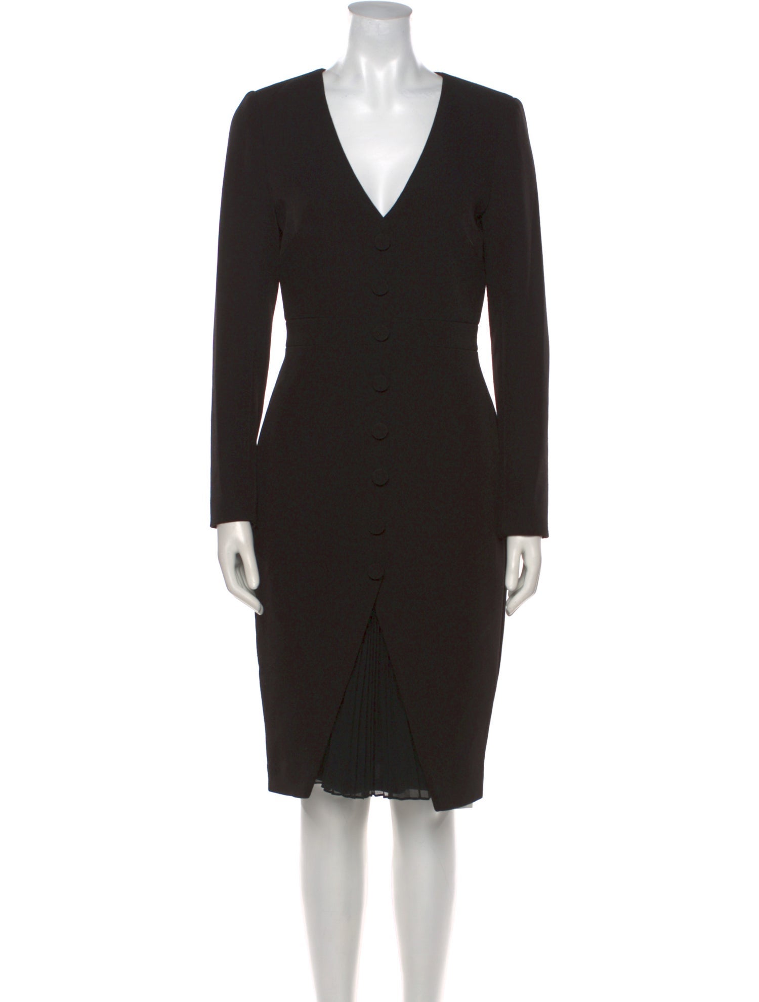 Badgley Mischka V-Neck Midi Length Dress