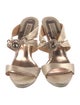 Badgley Mischka Satin Crystal Embellishments Slides