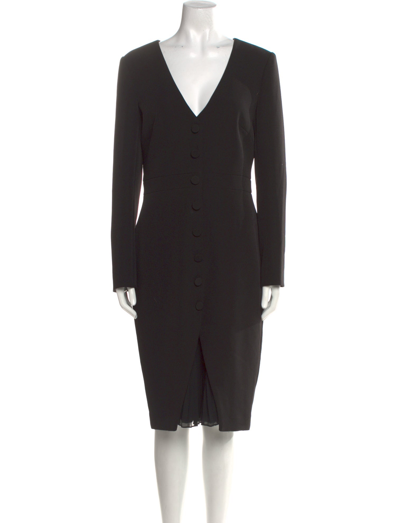 Badgley Mischka V-Neck Midi Length Dress