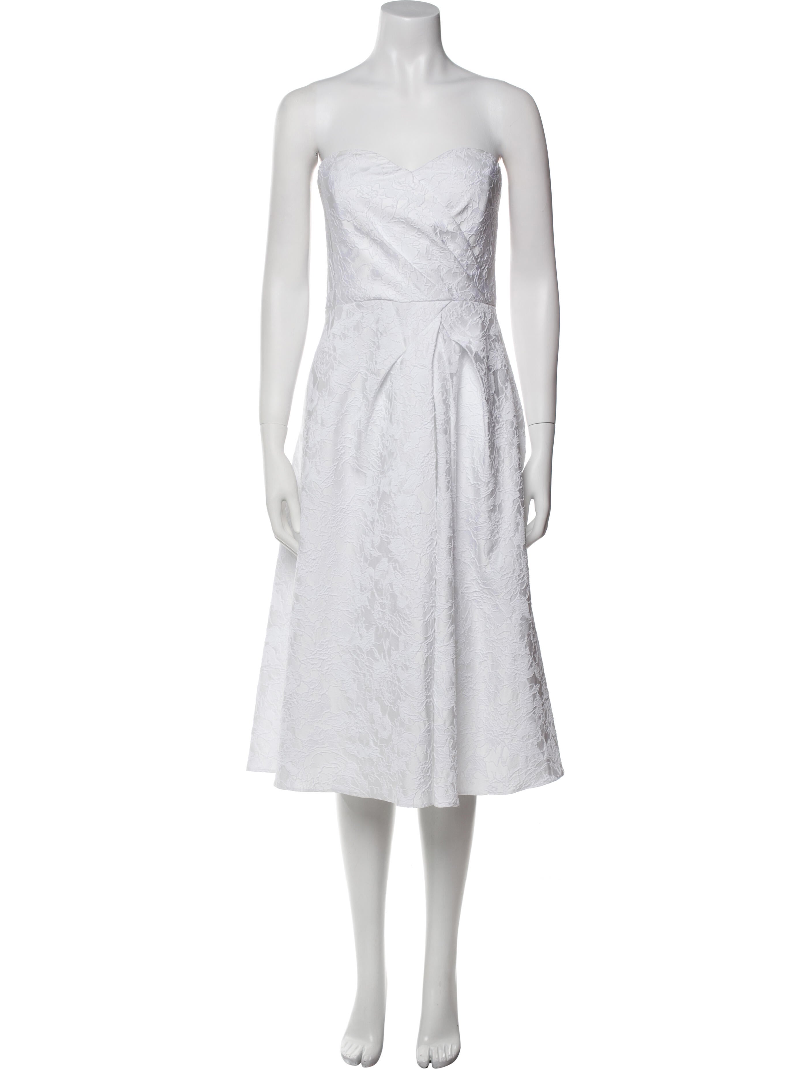 Badgley Mischka Strapless Knee-Length Dress