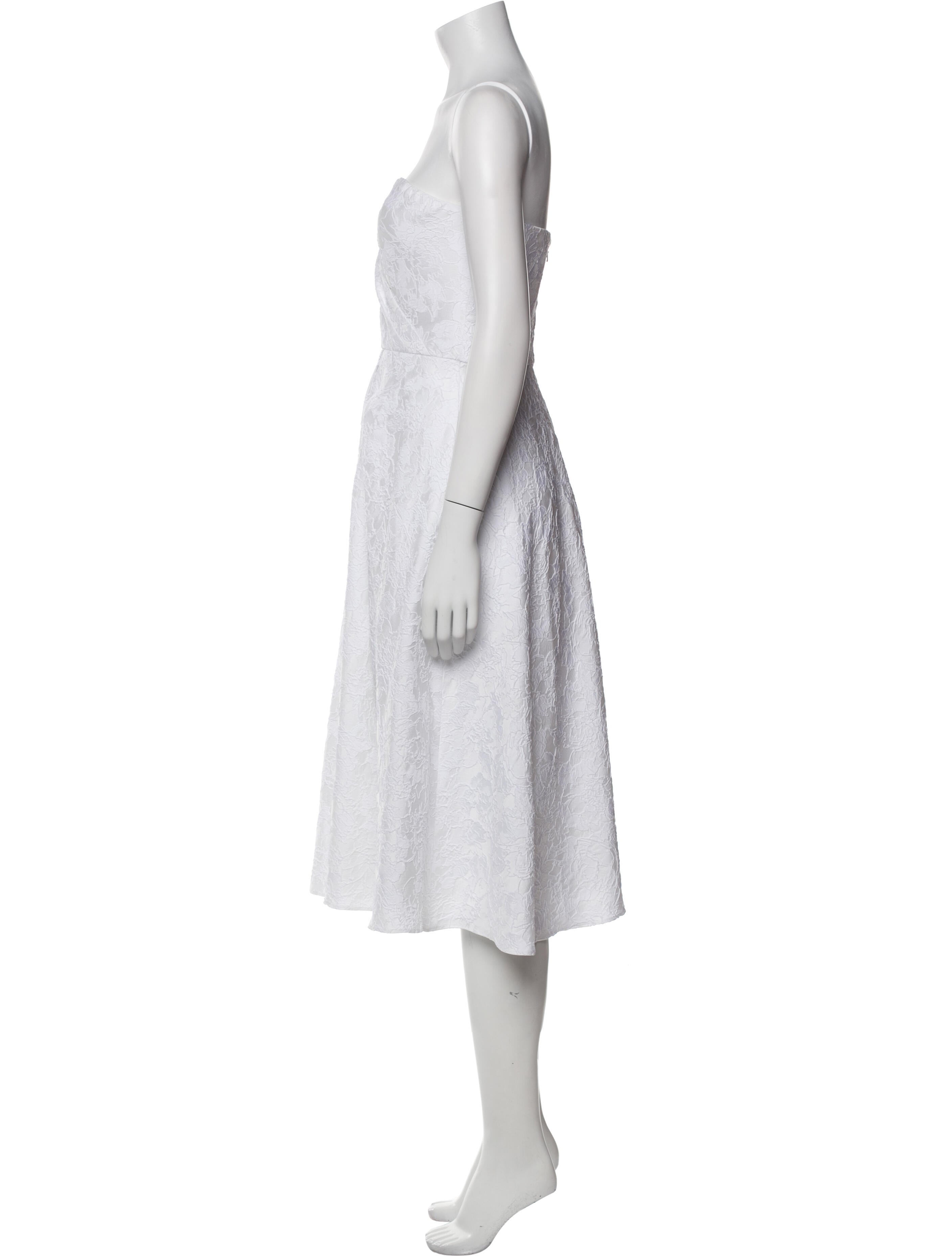 Badgley Mischka Strapless Knee-Length Dress