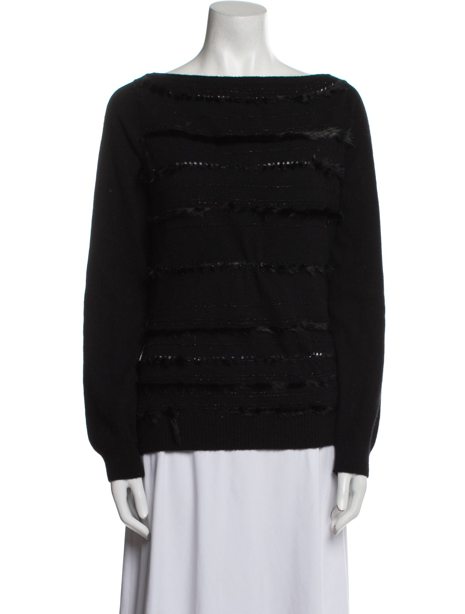 Badgley Mischka Bateau Neckline Sweater