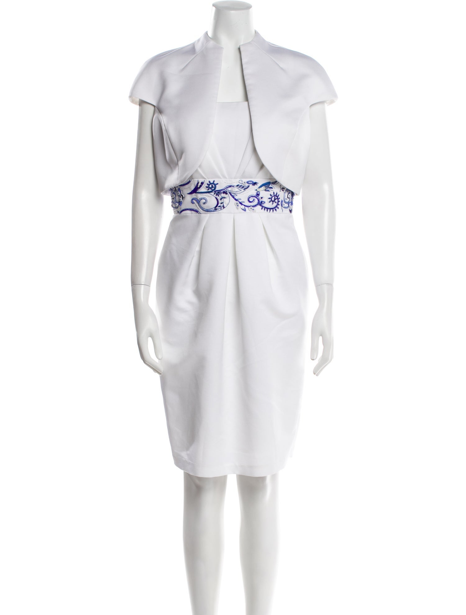 Badgley Mischka Crew Neck Mini Dress