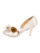 Badgley Mischka Satin Crystal Embellishments D'Orsay Pumps