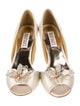 Badgley Mischka Satin Crystal Embellishments D'Orsay Pumps