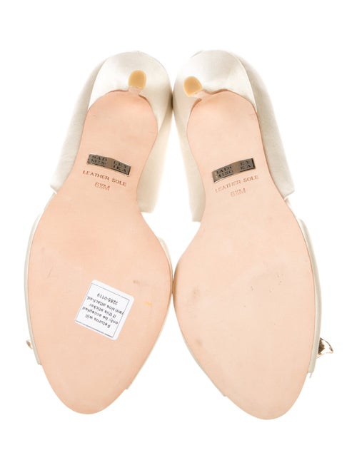 Badgley Mischka Satin Crystal Embellishments D'Orsay Pumps