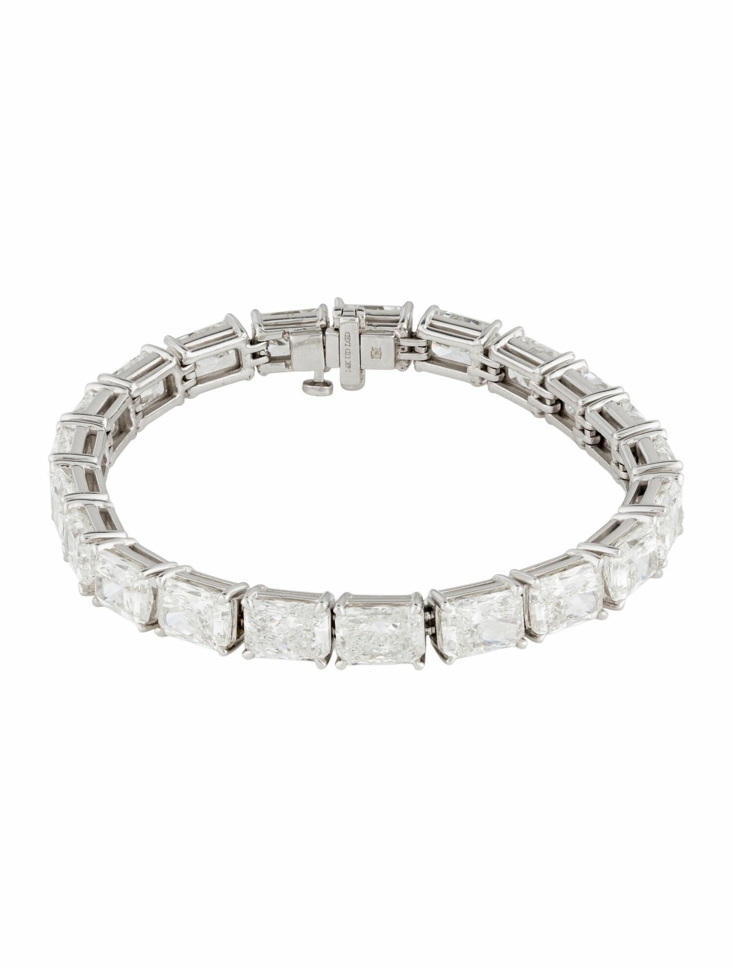Badgley Mischka 14K 33.75ctw Lab-Grown Diamond Tennis Bracelet