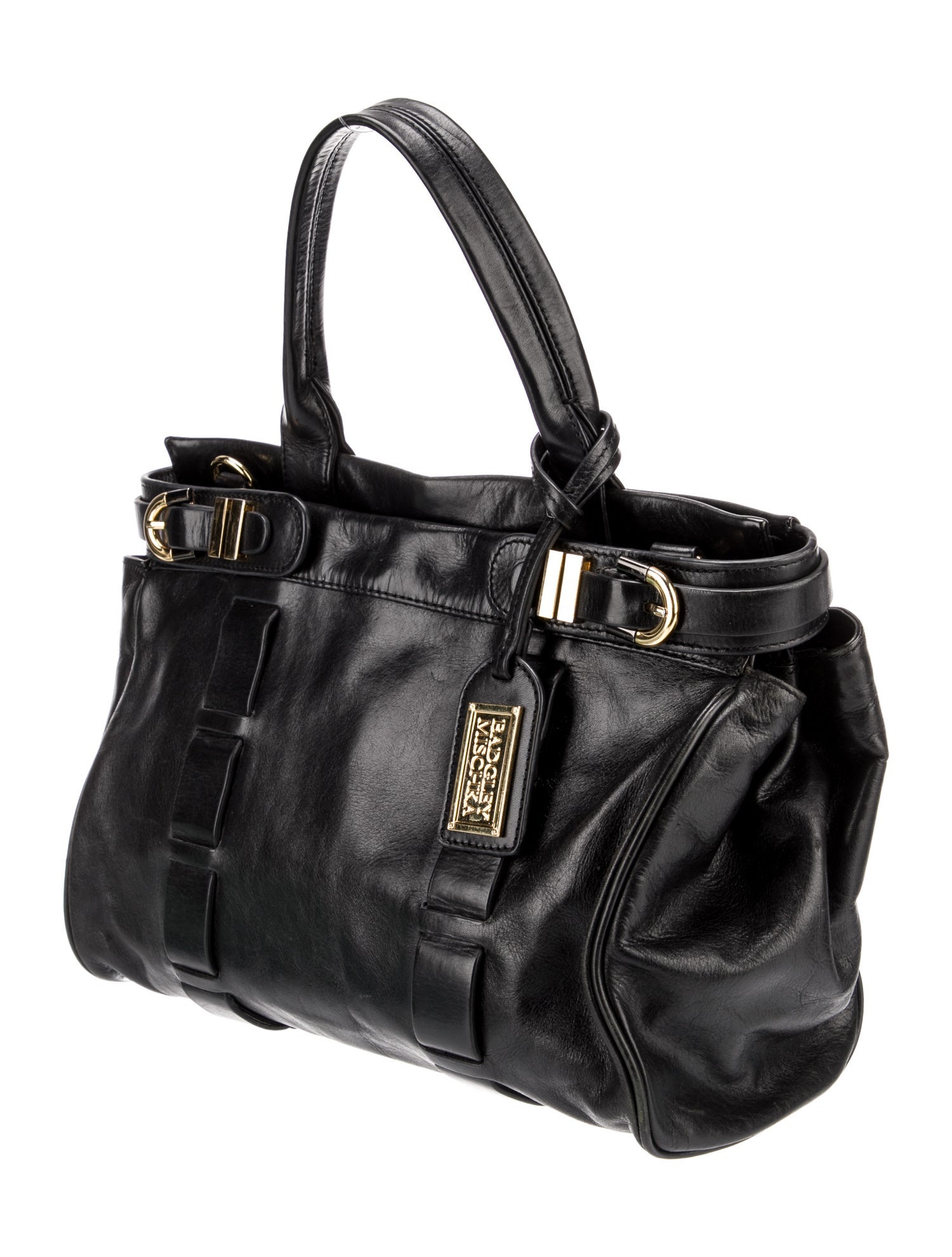Badgley Mischka Leather Top Handle Bag