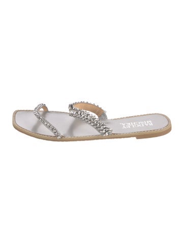 Badgley Mischka Sandals Crystal Embellishments Slides US 8 |