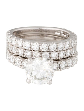 Badgley Mischka 14K 5.22ctw Lab-Grown Diamond Wedding Set