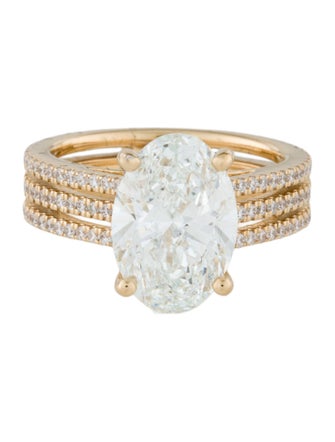 Badgley Mischka 3.15ct Lab-Grown Diamond Three-Row Engagement Ring