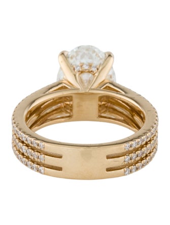 Badgley Mischka 3.15ct Lab-Grown Diamond Three-Row Engagement Ring