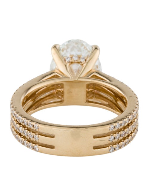 Badgley Mischka 3.15ct Lab-Grown Diamond Three-Row Engagement Ring