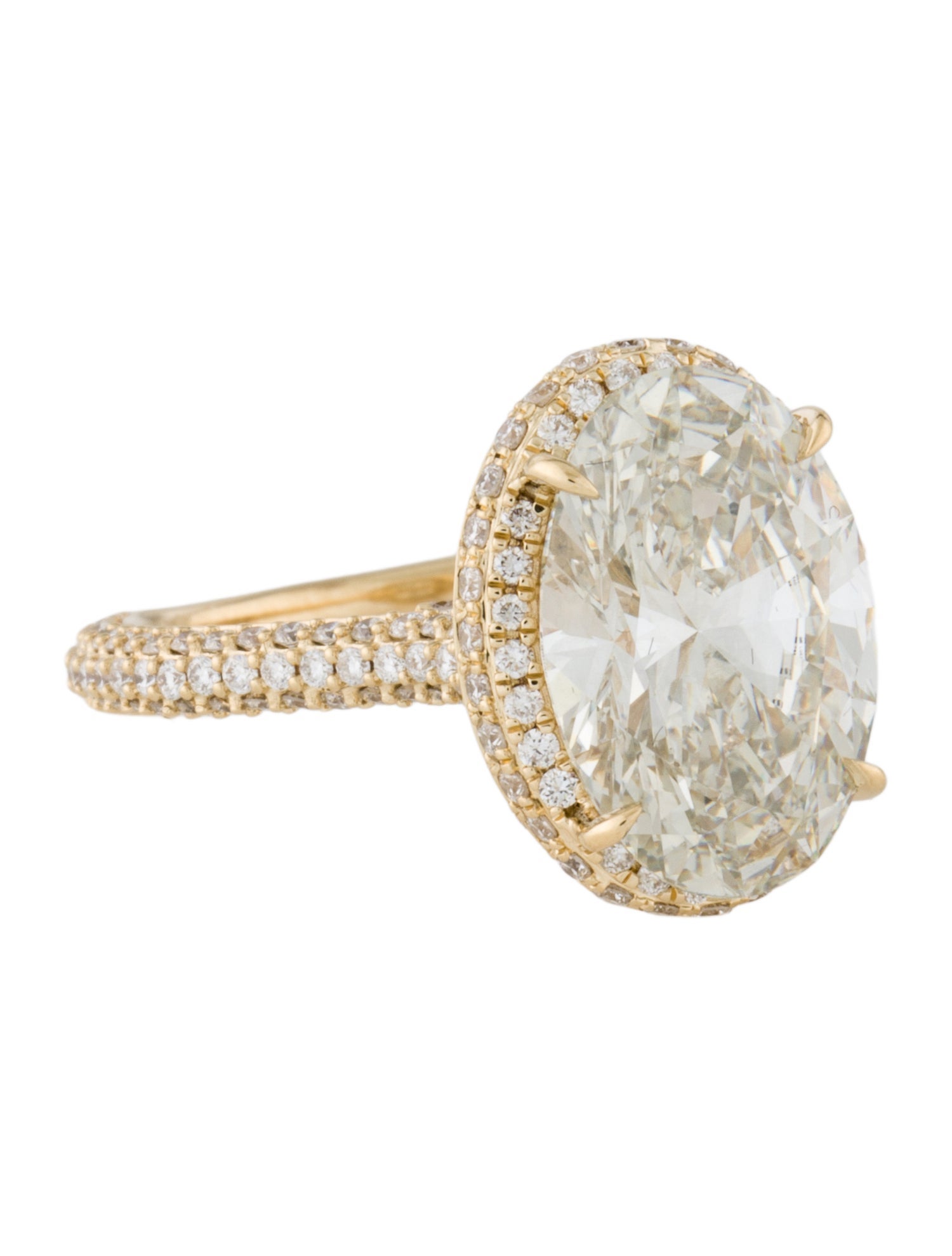 Badgley Mischka 14K 5.75ctw Lab-Grown Diamond Double Halo Cocktail Ring