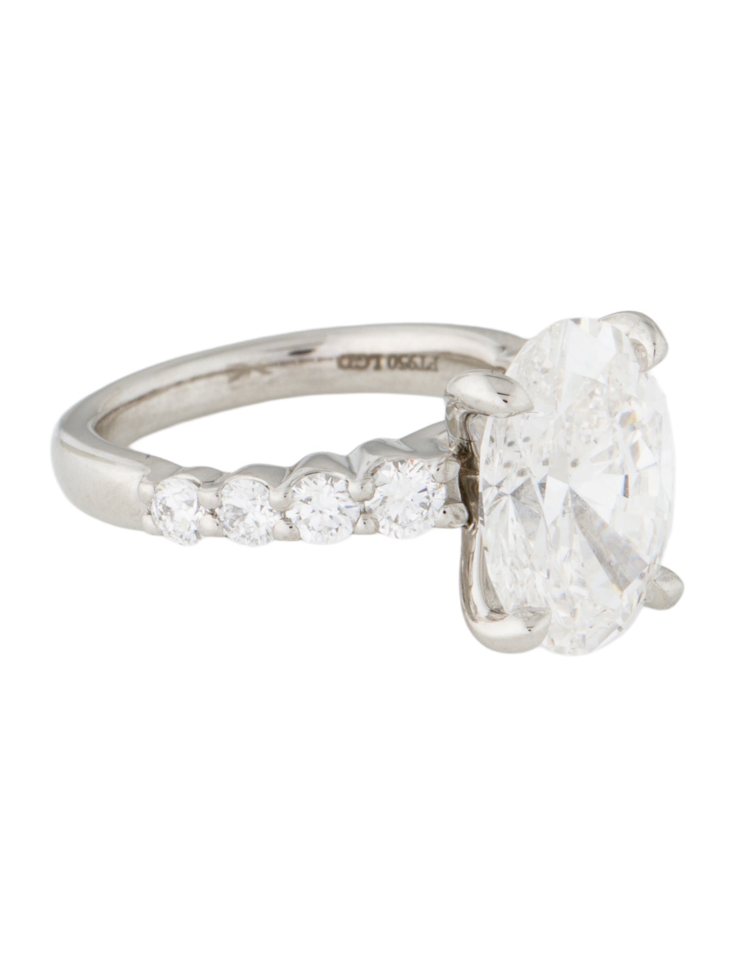 Badgley Mischka Platinum 4.03ct Lab-Grown Diamond Engagement Ring