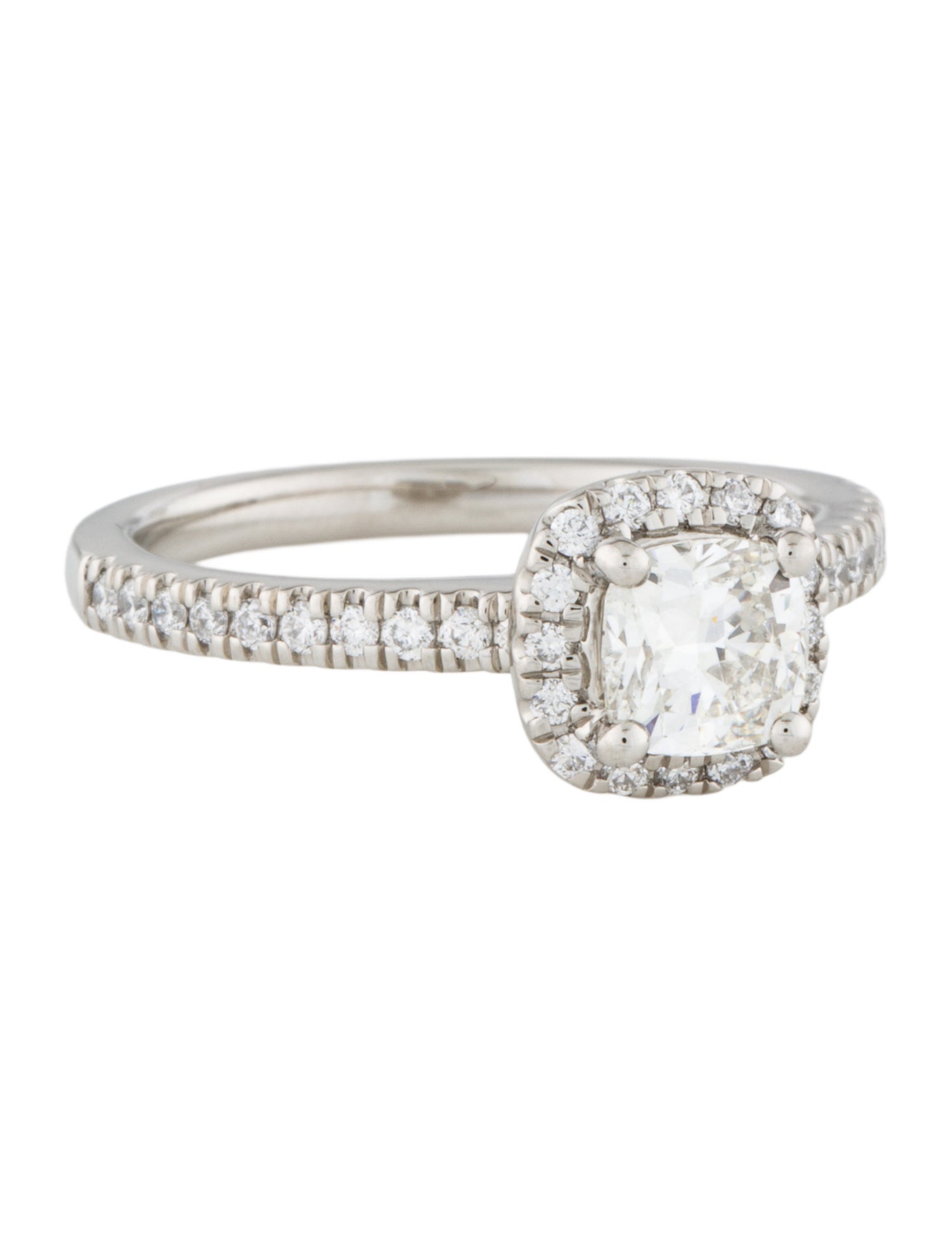Badgley Mischka Platinum 1.40ctw Lab-Grown Diamond Halo Cocktail Ring